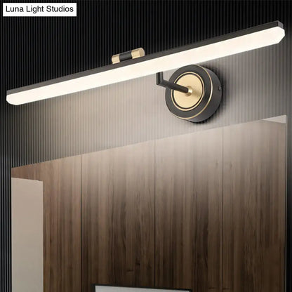 Minimalist black & brass swing arm vanity light wall mounted by Decorbites on Tampa Home & Garden Store