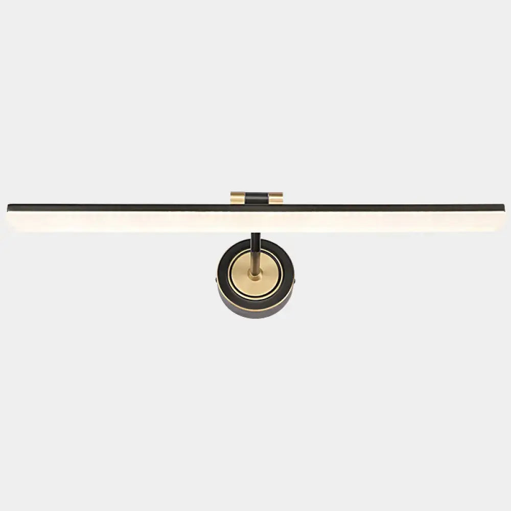Minimalist black & brass swing arm vanity light, wall-mounted by Decorbites on Tampa Home & Garden Store