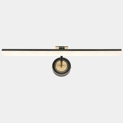 Minimalist black & brass swing arm vanity light, wall-mounted by Decorbites on Tampa Home & Garden Store