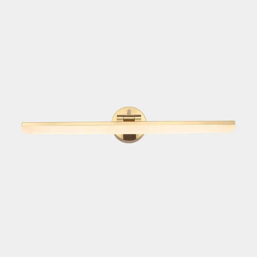 Vanity light gold brass swing-arm on circular wall mount minimalist design on Tampa Home & Garden Store