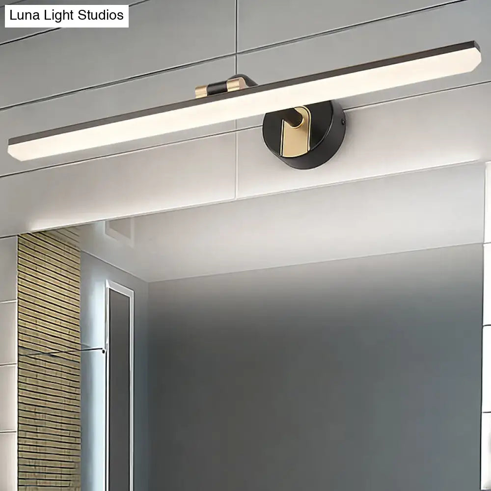 Vanity light minimalist black & brass swing-arm, wall-mounted bathroom fixture by Decorbites on Tampa Home & Garden Store