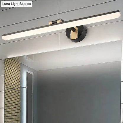 Vanity light minimalist black & brass swing-arm, wall-mounted bathroom fixture by Decorbites on Tampa Home & Garden Store