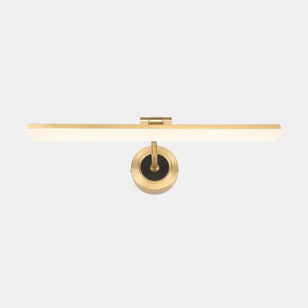 Brass swing-arm vanity light, wall-mounted bathroom fixture, Decorbites minimalist design on Tampa Home & Garden Store