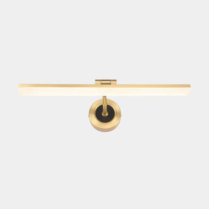 Brass swing-arm vanity light, wall-mounted bathroom fixture, Decorbites minimalist design on Tampa Home & Garden Store