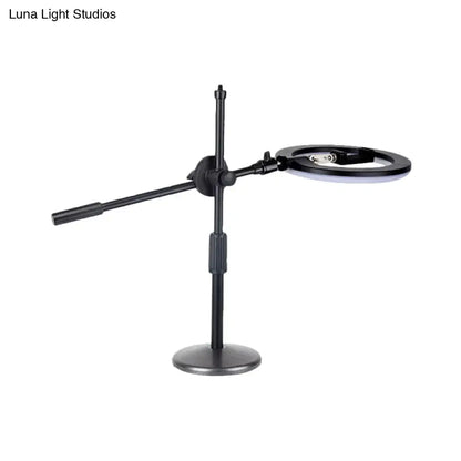 Black Ring Vanity Light by Decorbites on adjustable metal stand with LED ring on Tampa Home & Garden Store