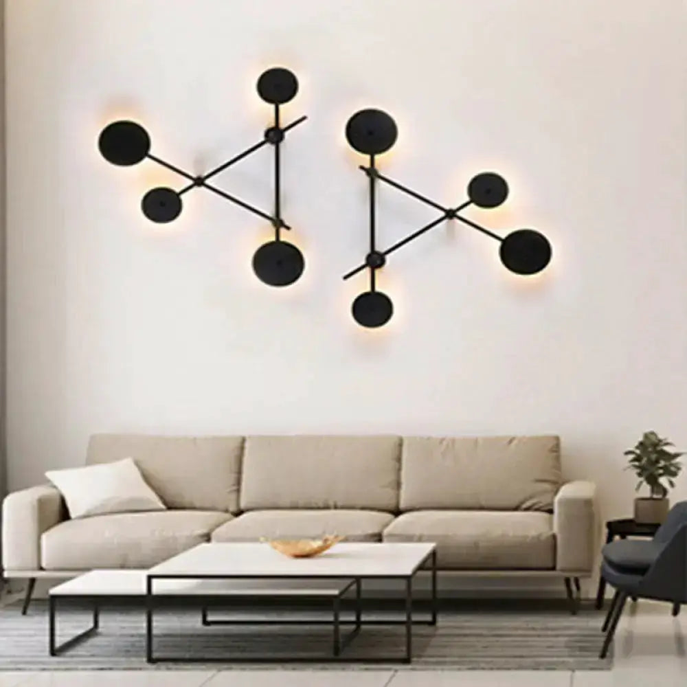 Minimalist Black Geometric Wall Light Fixture