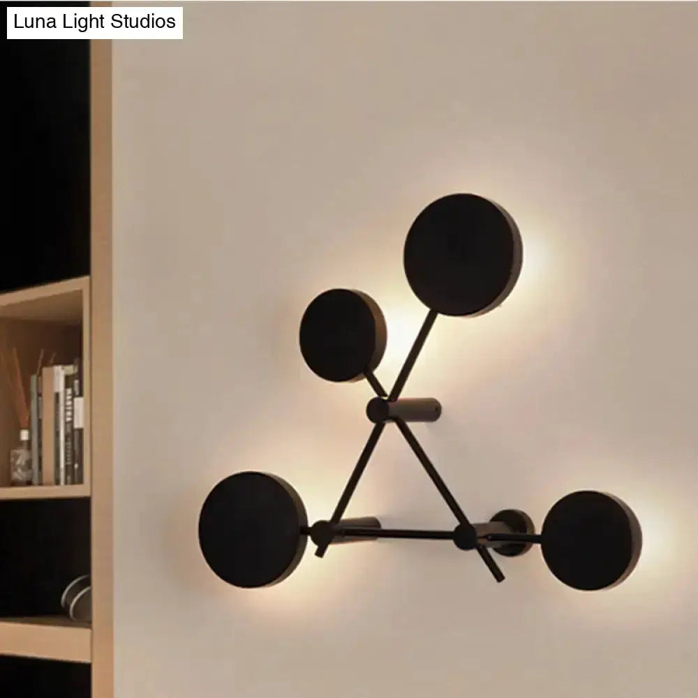 Minimalist Black Geometric Wall Light Fixture