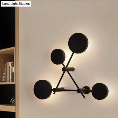 Minimalist Black Geometric Wall Light Fixture