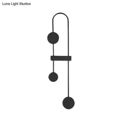 Modern Black and Gold Arched Wall Sconce