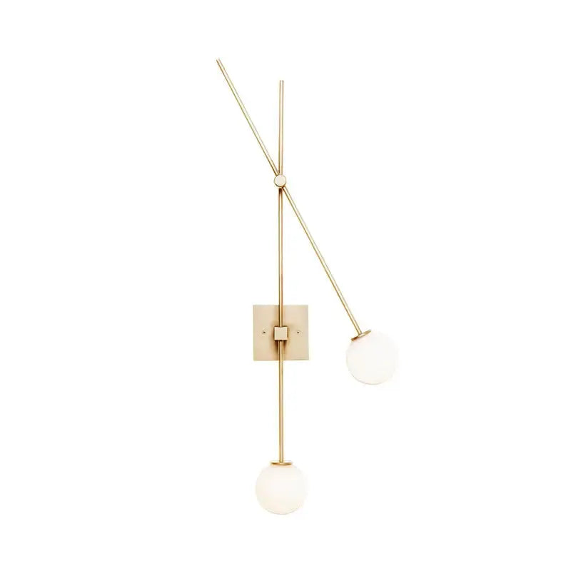 Minimalist black and gold opal glass bubble bedroom wall sconce by Decorbites on Tampa Home & Garden Store