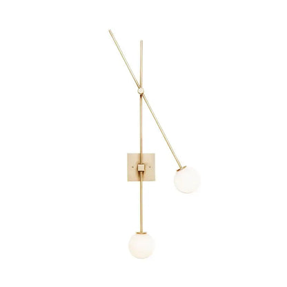 Minimalist black and gold opal glass bubble bedroom wall sconce by Decorbites on Tampa Home & Garden Store