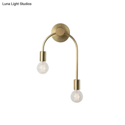 Minimalist Black and Gold Wall Lamp Sconce