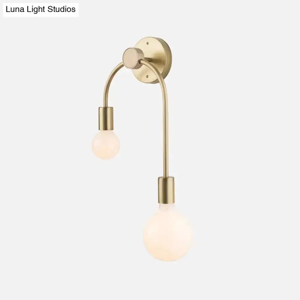 Minimalist Black and Gold Wall Lamp Sconce