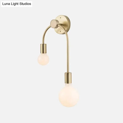 Minimalist Black and Gold Wall Lamp Sconce