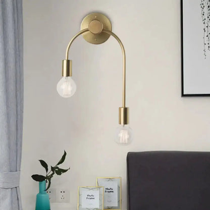 Minimalist Black and Gold Wall Lamp Sconce
