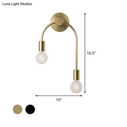 Minimalist Black and Gold Wall Lamp Sconce
