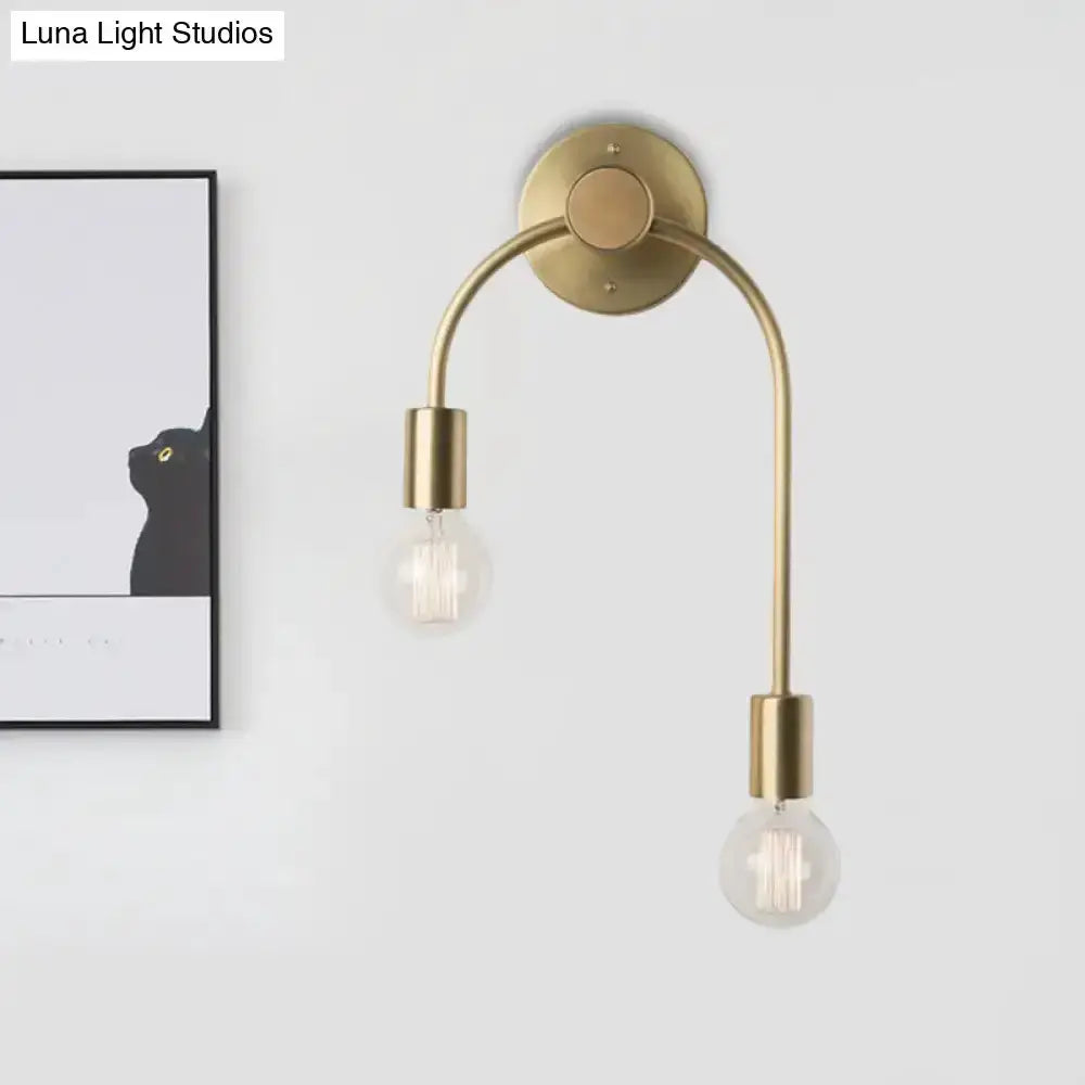 Minimalist Black and Gold Wall Lamp Sconce