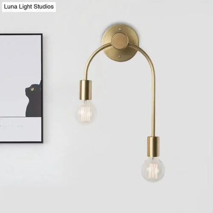 Minimalist Black and Gold Wall Lamp Sconce