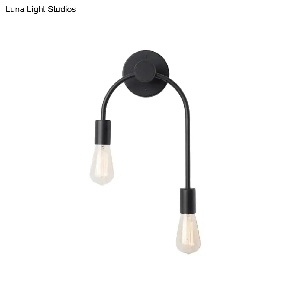 Minimalist Black and Gold Wall Lamp Sconce