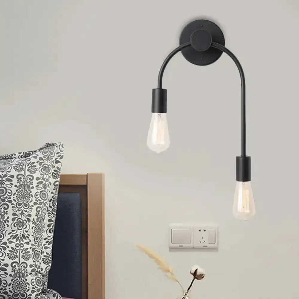 Minimalist Black and Gold Wall Lamp Sconce