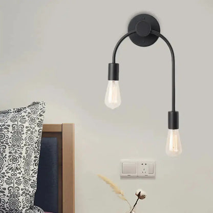 Minimalist Black and Gold Wall Lamp Sconce