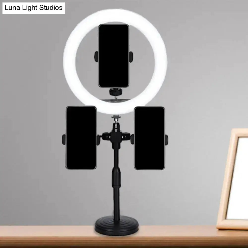 Minimalist Black LED Mirror Lamp Phone Holders