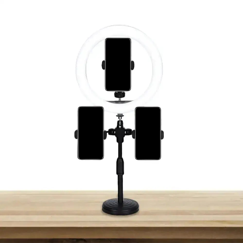 Minimalist Black LED Mirror Lamp Phone Holders