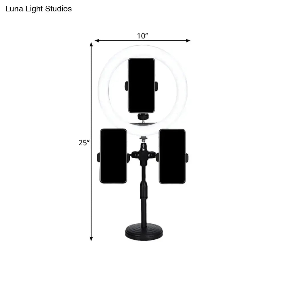 Minimalist Black LED Mirror Lamp Phone Holders