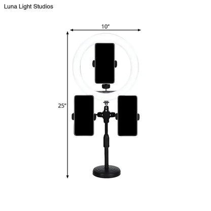 Minimalist Black LED Mirror Lamp Phone Holders