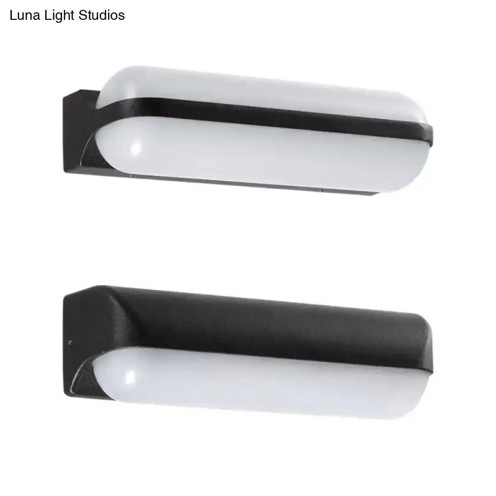 Minimalist Black LED Wall Sconce Capsule