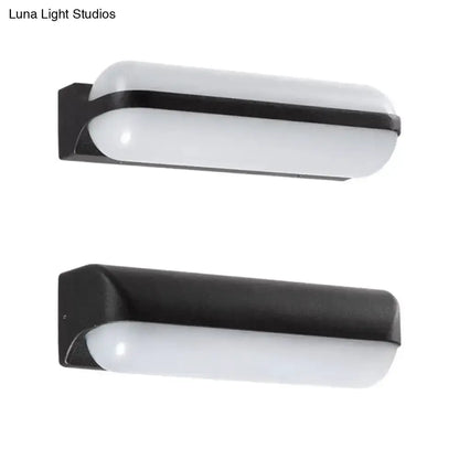 Minimalist Black LED Wall Sconce Capsule