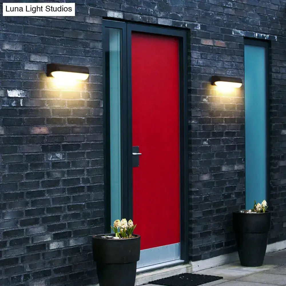 Minimalist Black LED Wall Sconce Capsule