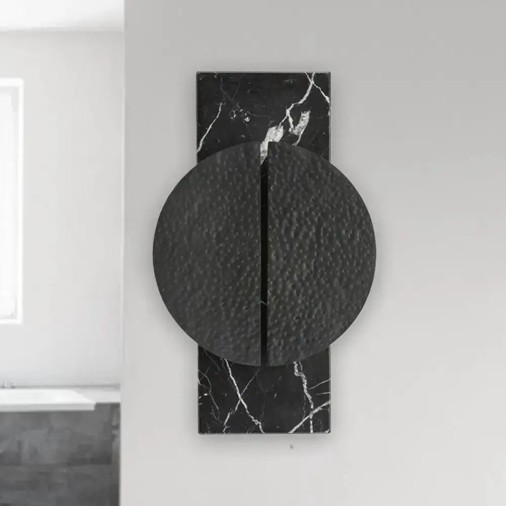 Minimalist Black Marble Wall Lamp LED Sconce