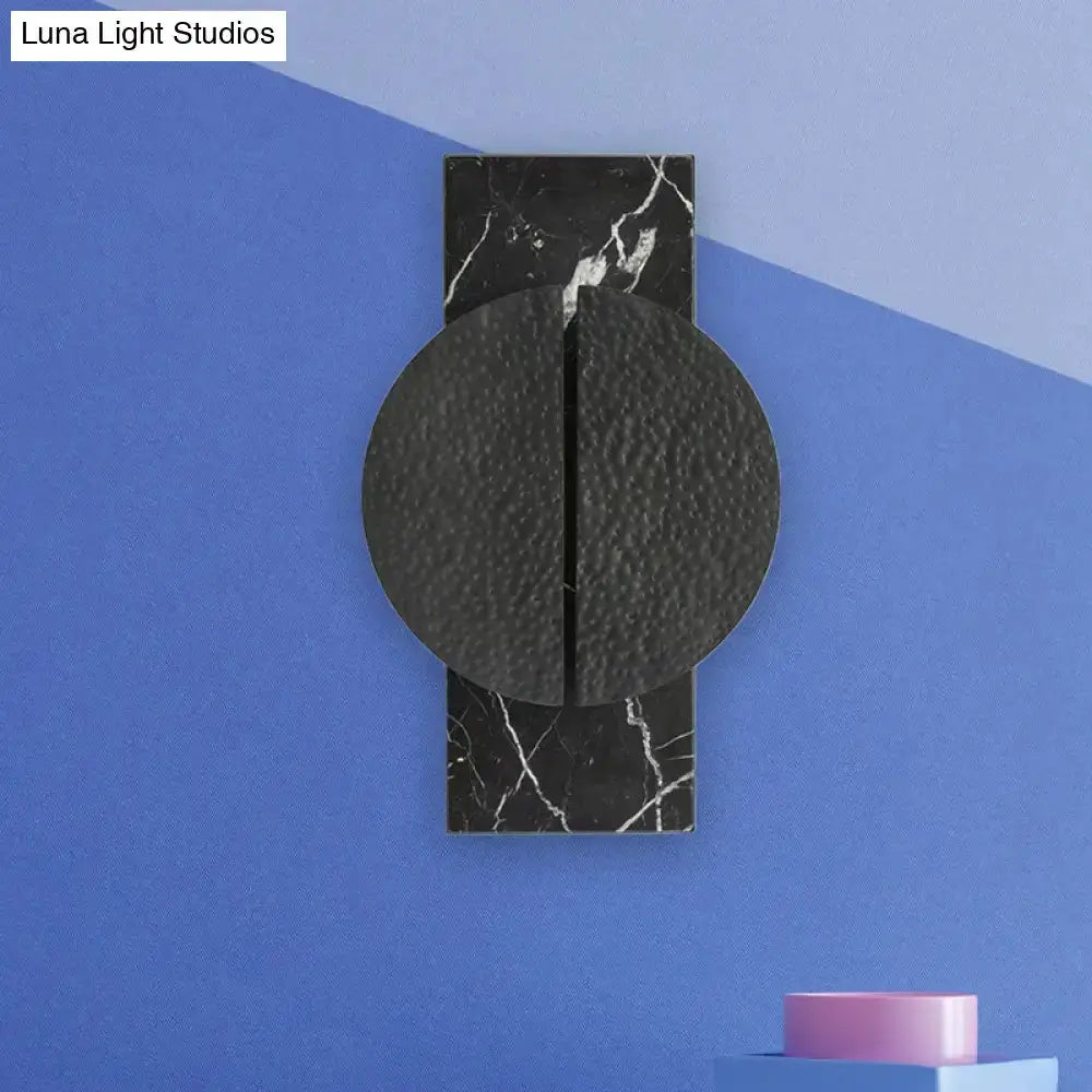 Minimalist Black Marble Wall Lamp LED Sconce