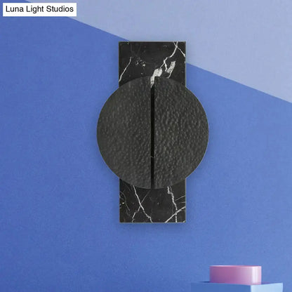 Minimalist Black Marble Wall Lamp LED Sconce