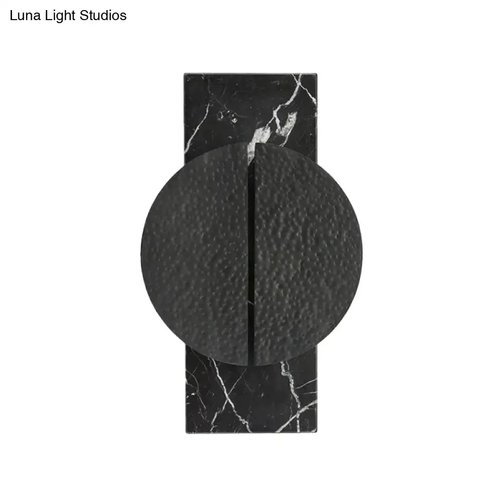 Minimalist Black Marble Wall Lamp LED Sconce