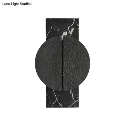 Minimalist Black Marble Wall Lamp LED Sconce