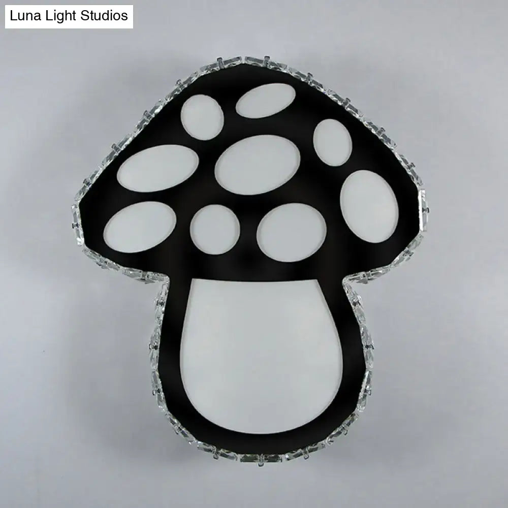 Black Mushroom Dual-Tone Wall Sconce by Decorbites, black body with white dots and crystal trim on Tampa Home & Garden Store
