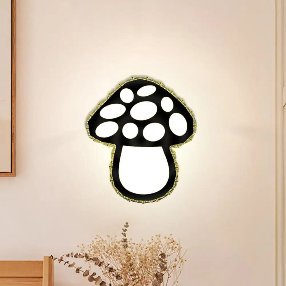 Black Mushroom Dual-Tone Wall Sconce by Decorbites, gold trim, wall-mounted on Tampa Home & Garden Store