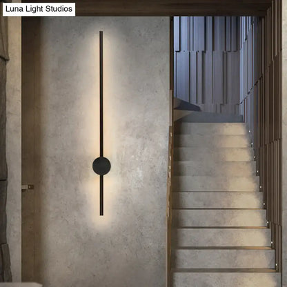 Black Needle Wall Light by Decorbites, metal vertical LED wall sconce on Tampa Home & Garden Store