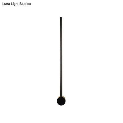 Black Needle Wall Light by Decorbites; slender black metal rod with round wall mount on Tampa Home & Garden Store