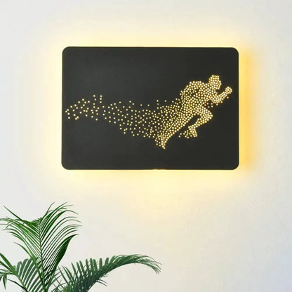 Minimalist Black Led Wall Lamp for Bedroom