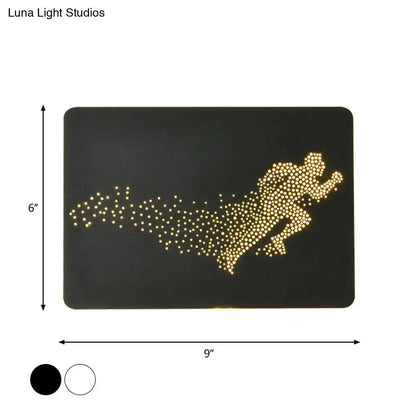 Minimalist Black Led Wall Lamp for Bedroom