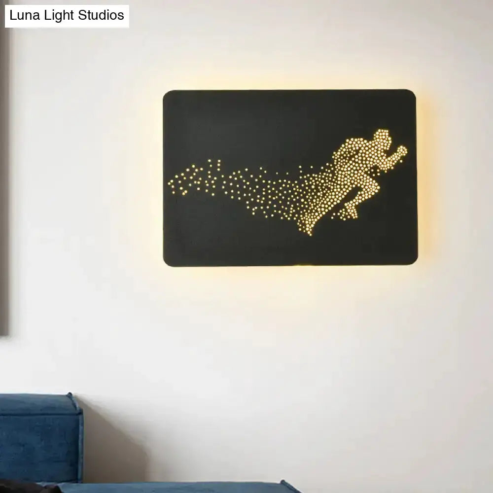 Minimalist Black Led Wall Lamp for Bedroom