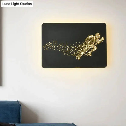 Minimalist Black Led Wall Lamp for Bedroom