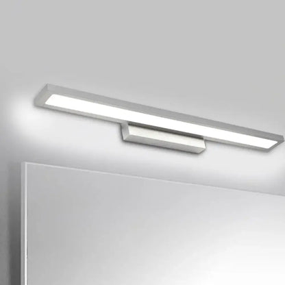 Tube Metal LED Bathroom Vanity Lamp - Minimalist Light Fixture in Black/Silver with Warm/White Light