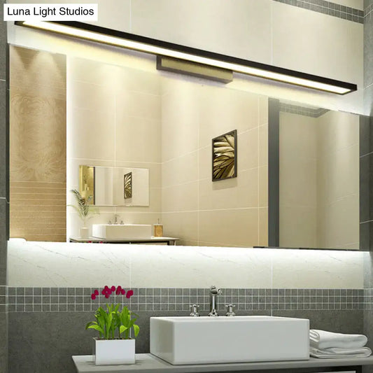 Tube Metal LED Bathroom Vanity Lamp - Minimalist Light Fixture in Black/Silver with Warm/White Light - Tampa Home & Garden Store