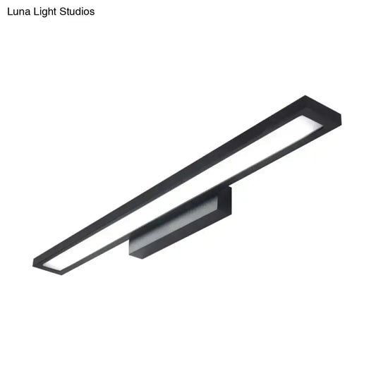 Tube Metal LED Bathroom Vanity Lamp - Minimalist Light Fixture in Black/Silver with Warm/White Light - Tampa Home & Garden Store