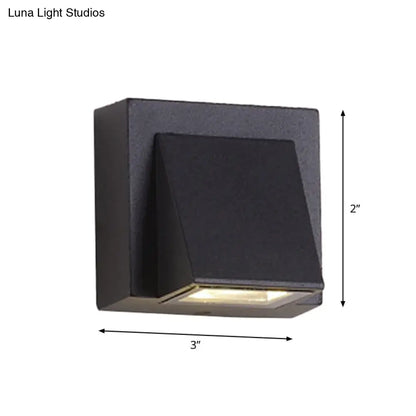 Black Triangle Wall Lamp by Decorbites, black metal wall sconce with angled shade, 3in w x 2in h on Tampa Home & Garden Store