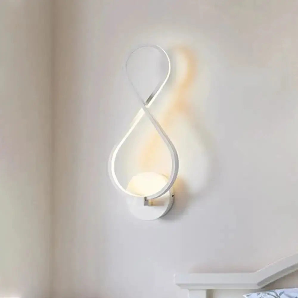Minimalist black & white acrylic LED wall lamp sconce with infinity loop Decorbites on Tampa Home & Garden Store